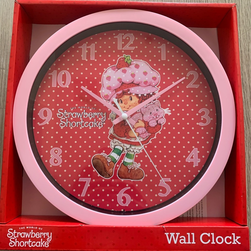 Strawberry Shortcake Pink Wall Clock